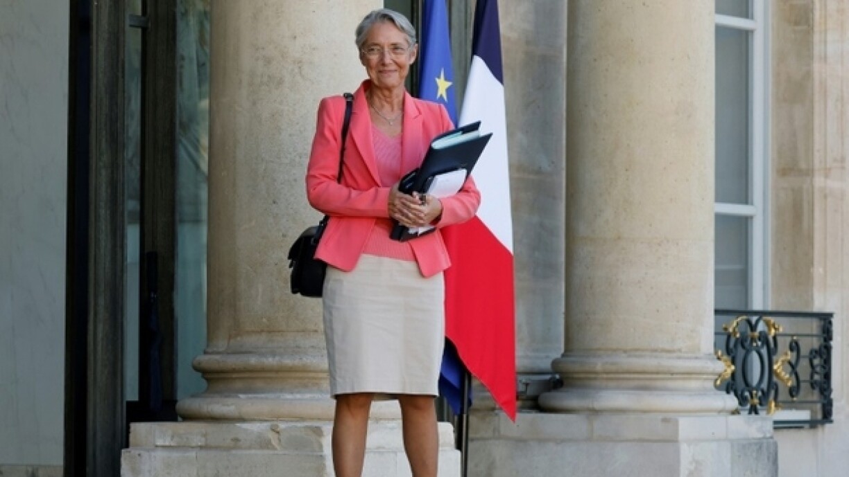 La Première ministre Elisabeth Borne sur le perron de l'Elysée le 4 juillet 2022