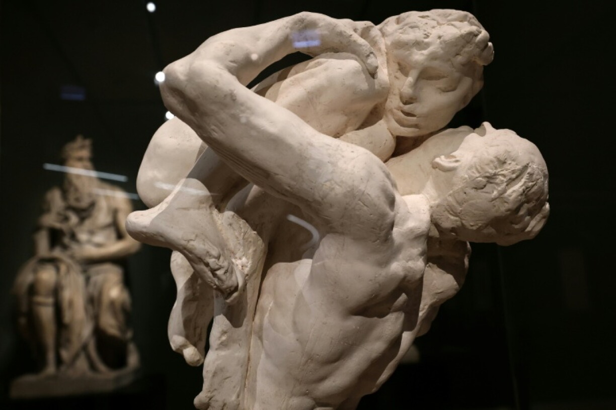 A sculpture by Auguste Rodin 'I am beautiful' is exhibited at the Louvre