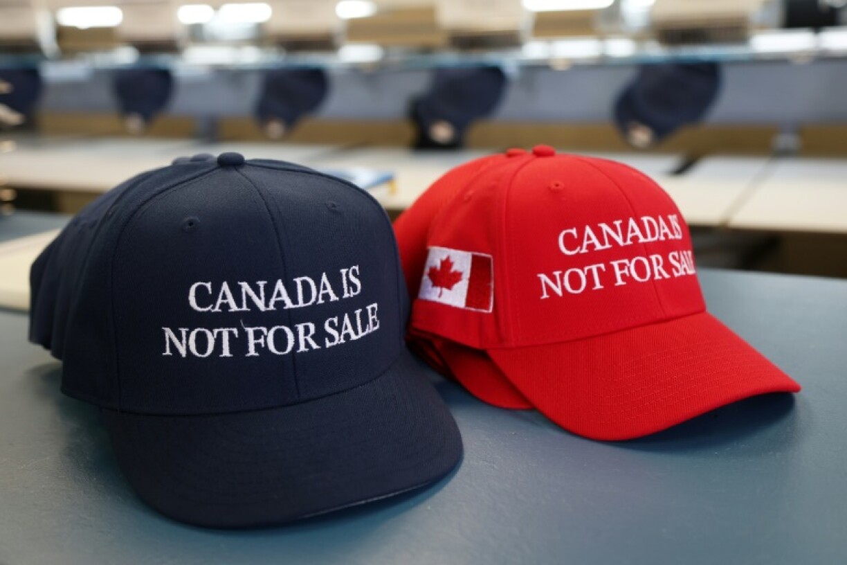 Hats that have become popular in Canada amid President Donald Trump's threats to annex the country