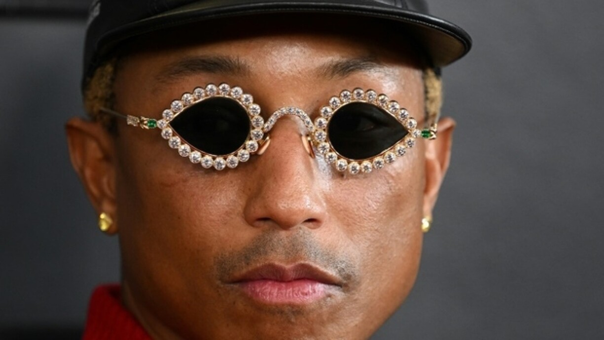 Pharrell Williams, à La Crypto.com Arena, le 6 février 2023 à Los Angeles