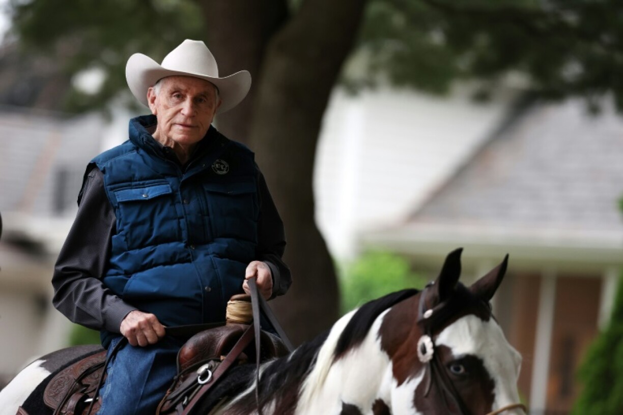 Trainer D. Wayne Lukas heads off the track after a morning workout prior to the 2024 Belmont Stakes