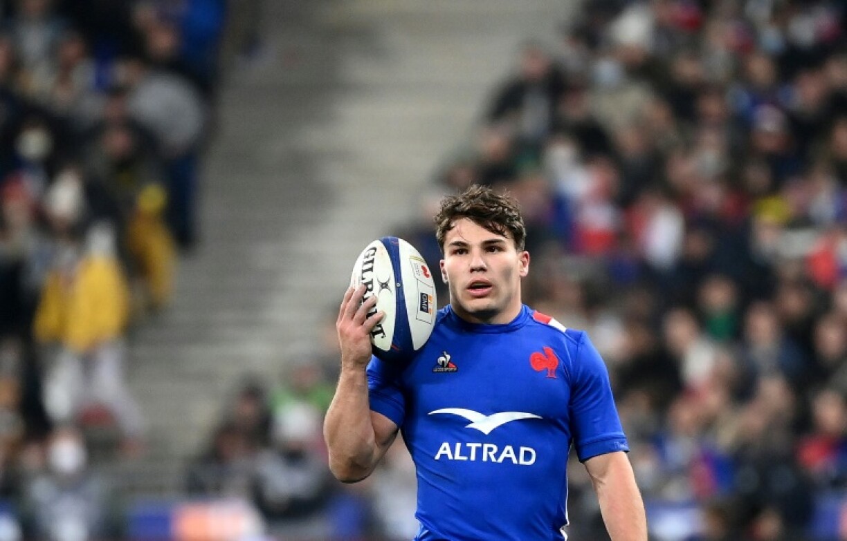 Antoine Dupont lors d'un test-match du XV de France contre la Nouvelle-Zélande le 20 novembre 2021 au Stade de France à Saint-Denis