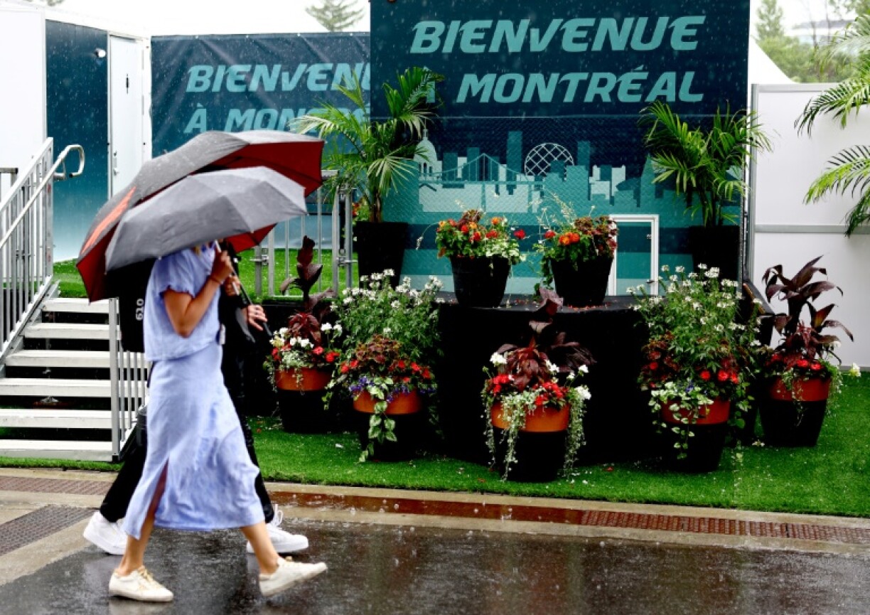 La pluie s'invite lors de la séance d'essais du GP du Canada de F1 le 7 juin 2024 à Montréal