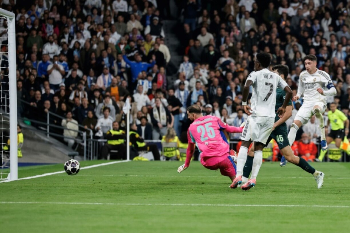 Federico Valverde inscrit son troisième but pour le Real face à Manchester City, le 11 mars 2026 à Madrid