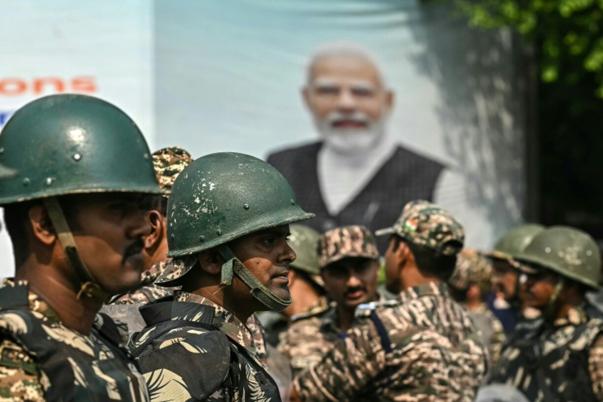 Authorities deployed thousands of security personnel across central Delhi for a third straight day