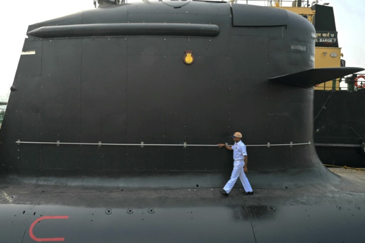The INS Vaghsheer, a submarine of the Indian Navy, was launched Wednesday during a commissioning ceremony in Mumbai