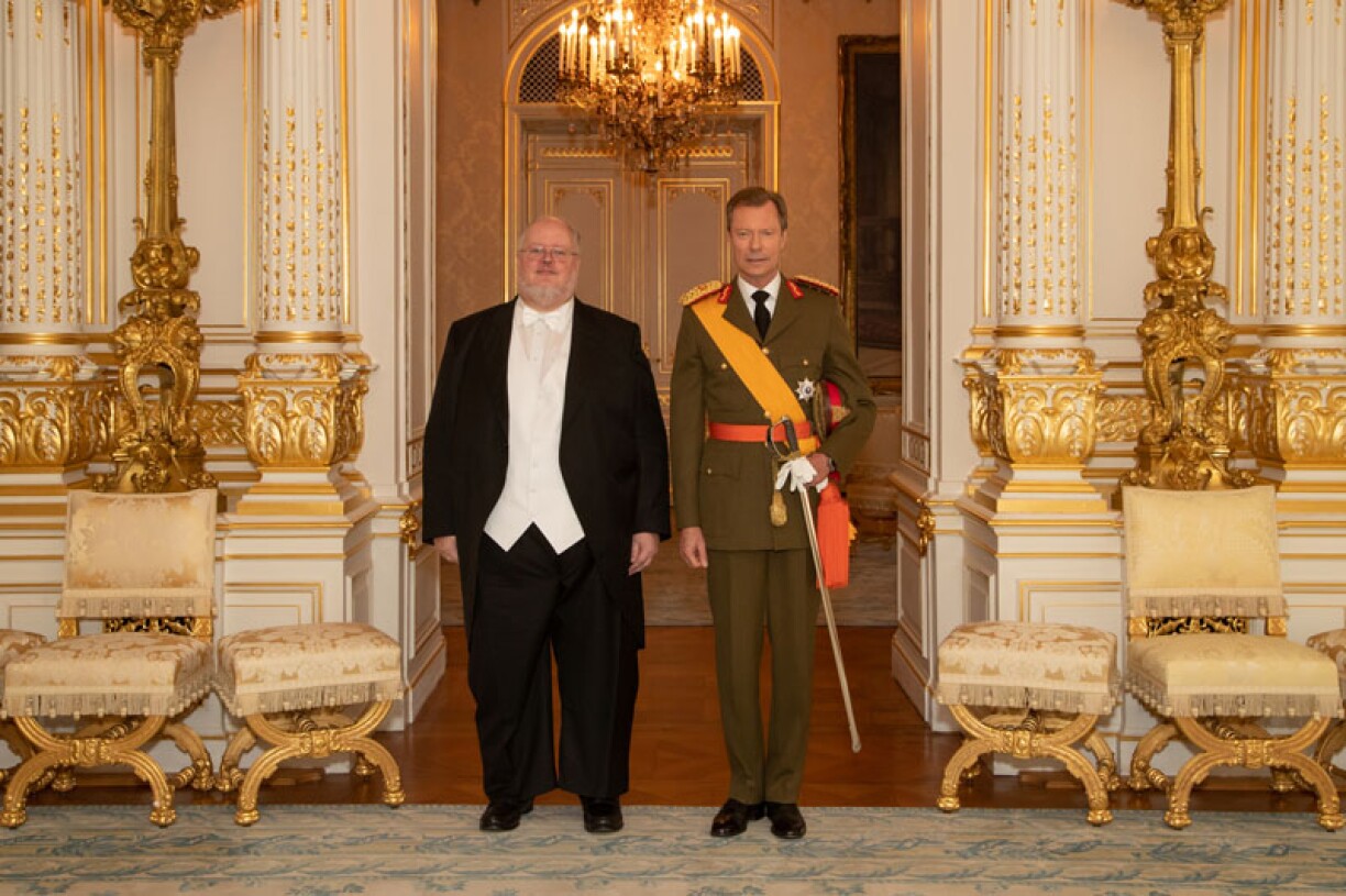 Stephen Dawson with Grand Duke Henri last Wednesday.