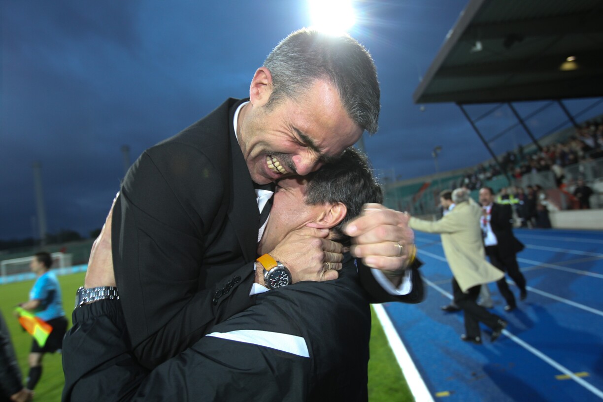 Dan Theis lors de la finale de la Coupe de Luxembourg en 2013 qu'il a remporté avec le FC Differdange.