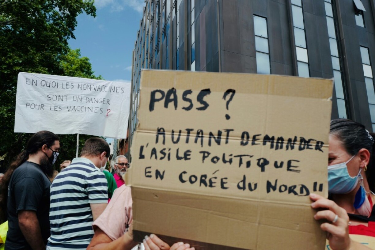 Manifestation contre le pass sanitaire à Toulouse, le 24 juillet 2021