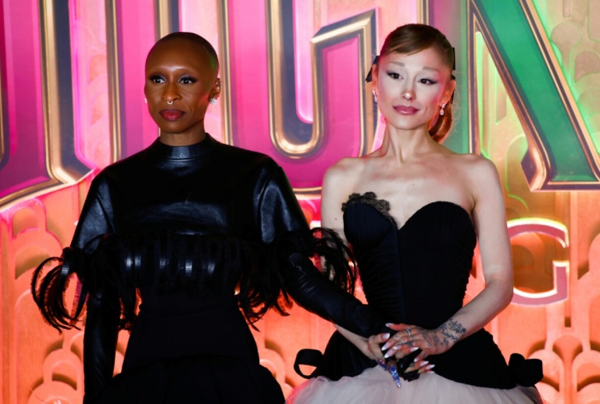 Cynthia Erivo and Ariana Grande attend the premiere of