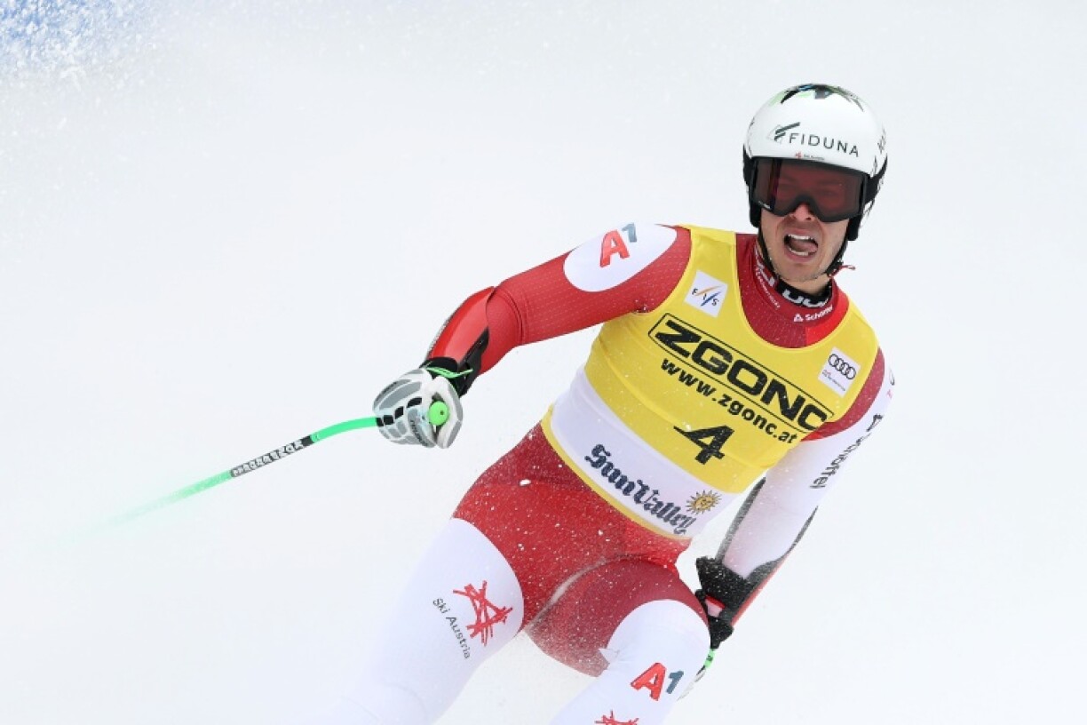 Austrian Lukas Feurstein won the men's Super-G at the Alpine Ski World Cup Finals