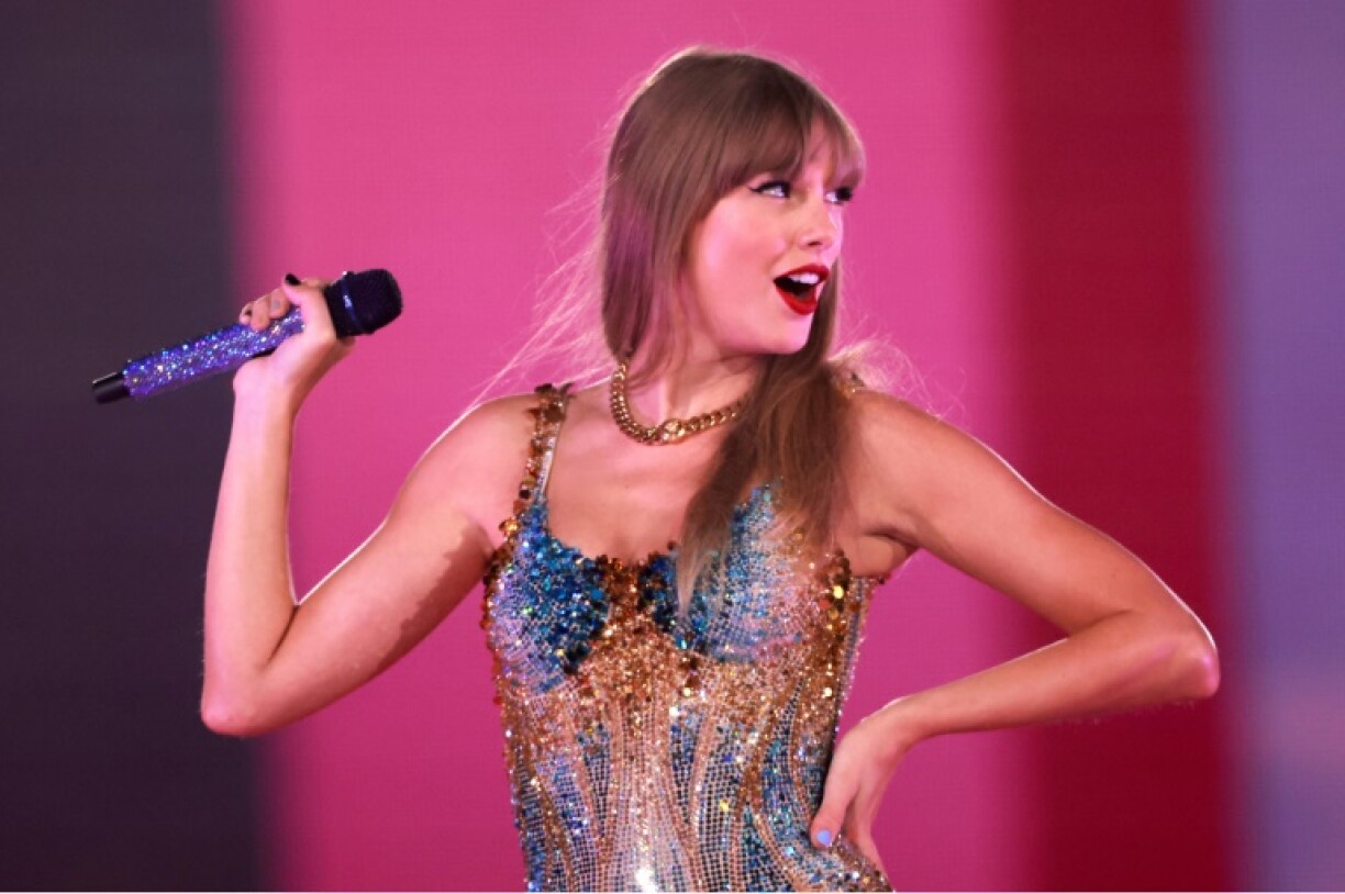 La chanteuse américaine Taylor Swift en concert à Inglewood, en Californie, le 7 août 2023