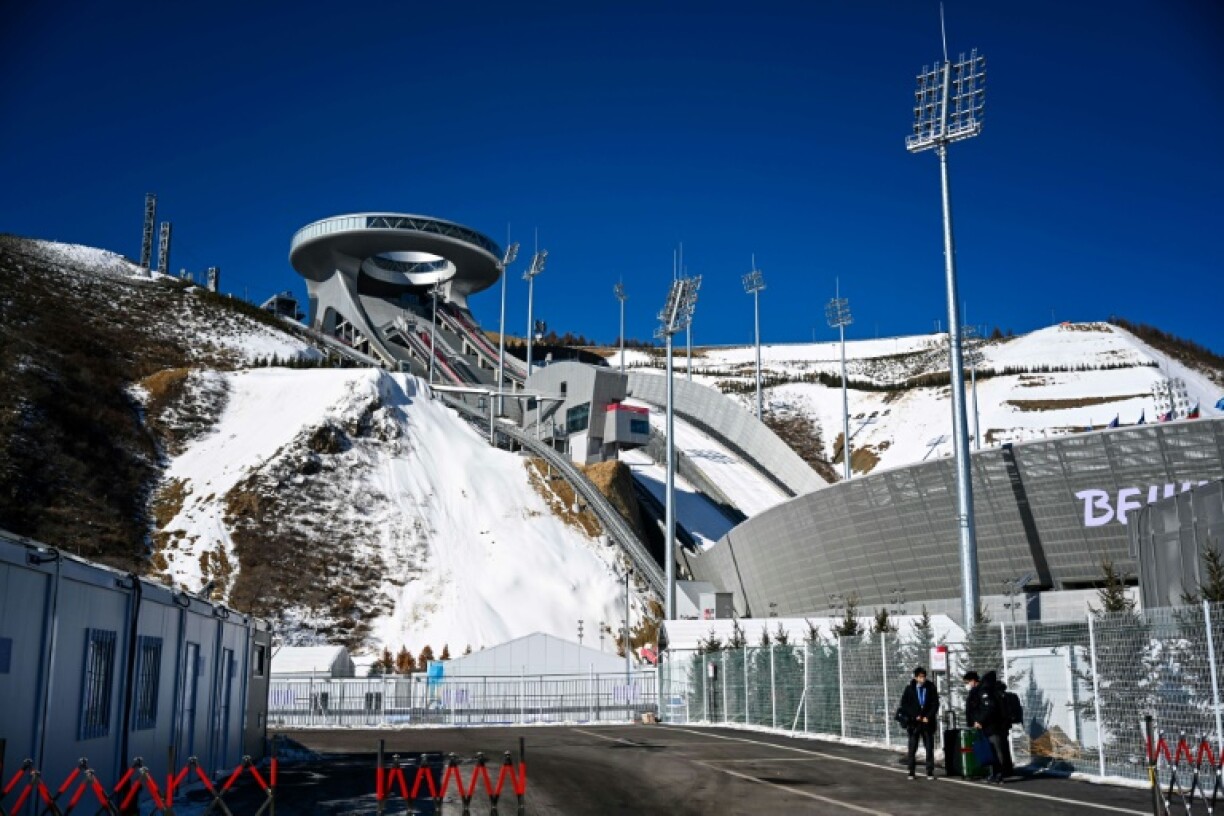 Le site de saut à ski des JO-2022 de Pékin à Zhangjakou le 29 janvier