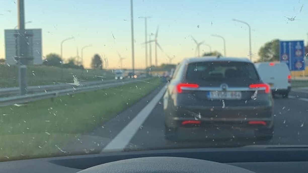 Une photo prise sur l'E411 lundi matin