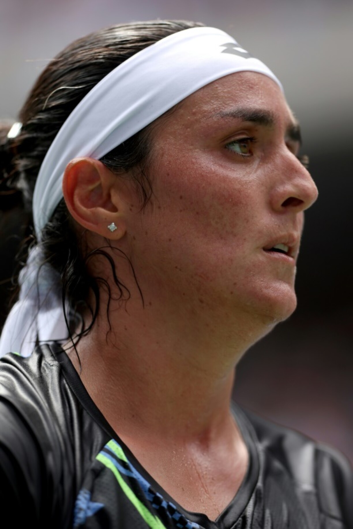 La Tunisienne Ons Jabeur, N.5 mondiale, au 2e tour de l'US Open contre la Colombienne Camila Osorio le 31 août 2023 à New York