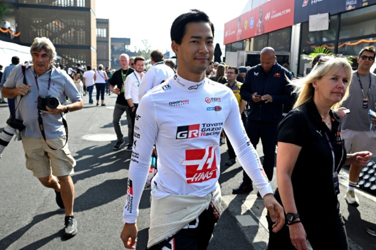 Ryo Hirakawa was all smiles as he arrived for the third practice session of the Mexico City Grand Prix