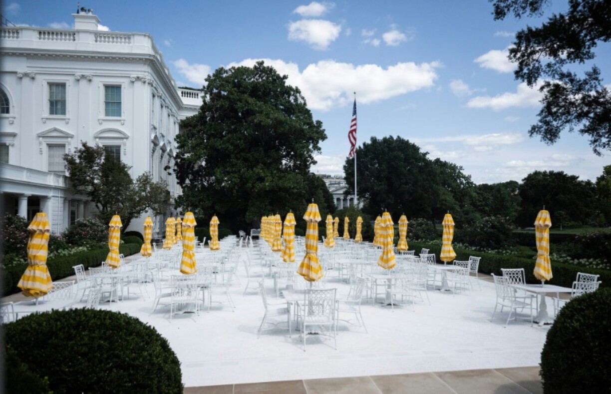 US President Donald Trump converted the grass portion of the Rose Garden into a patio space, inspired by his Mar-a-Lago club in Florida