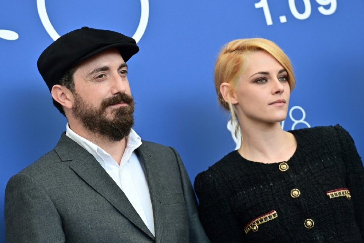 Le réalisateur chilien Pablo Larrain et l'actrice américaine Kristen Stexart lors d'un photocall pour le film