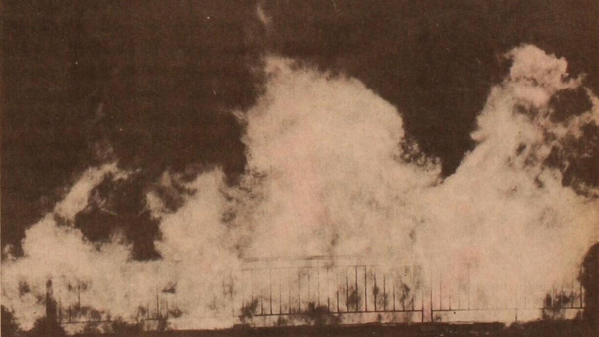 Flames reached 22 metres in height in the Hollerich gas pipe explosion on 25 June 1985.