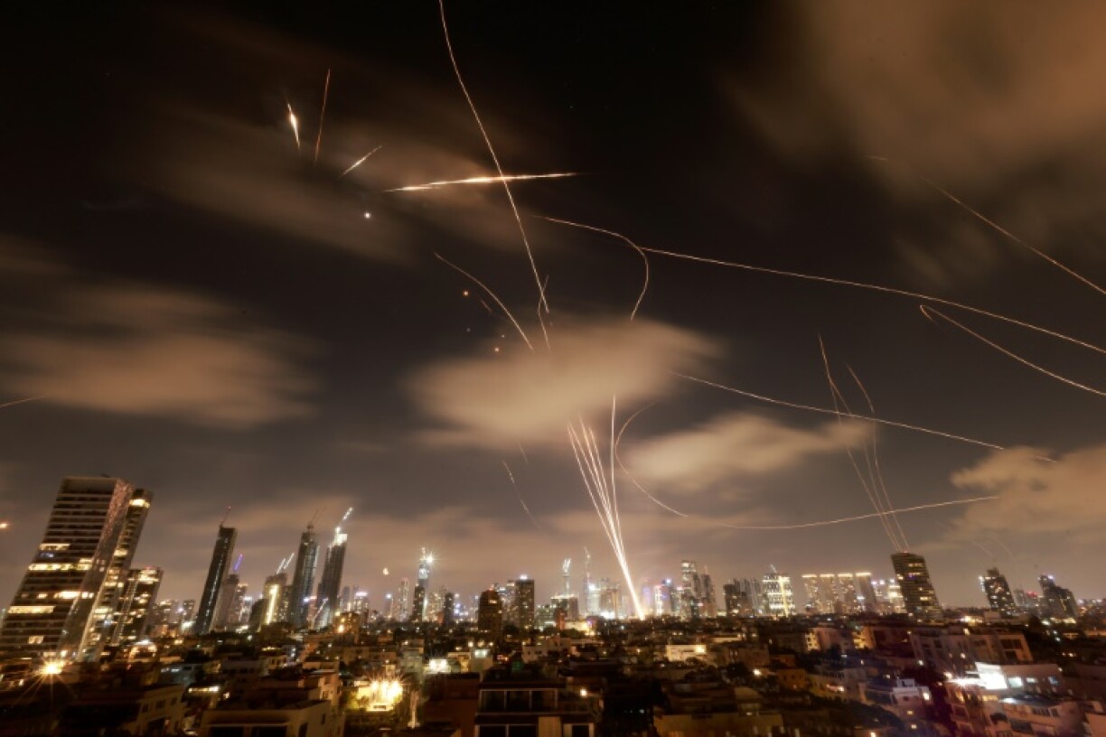 Israeli air defence systems intercept Iranian missiles over Tel Aviv