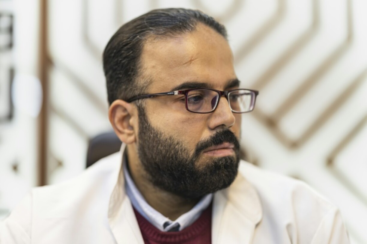 Syrian orthopaedic surgeon Mohammed al-Hanash, at his Douma clinic on December 21, 2024, says he and other medical staff were summoned by national security after the 2018 chemical attack