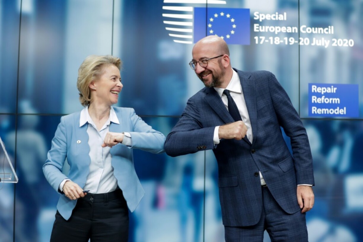 La présidente de la Commission européenne et Charles Michel