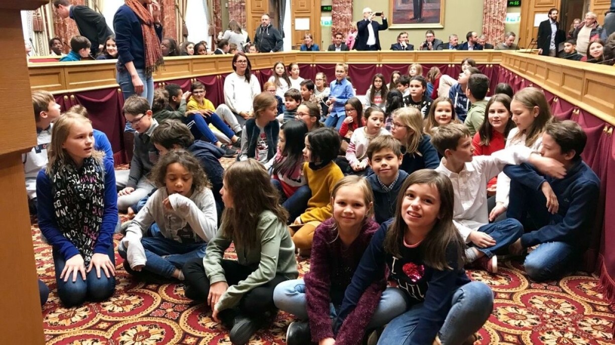 Children visited the Chamber of Deputies for the 2018 edition of World Children's Day.