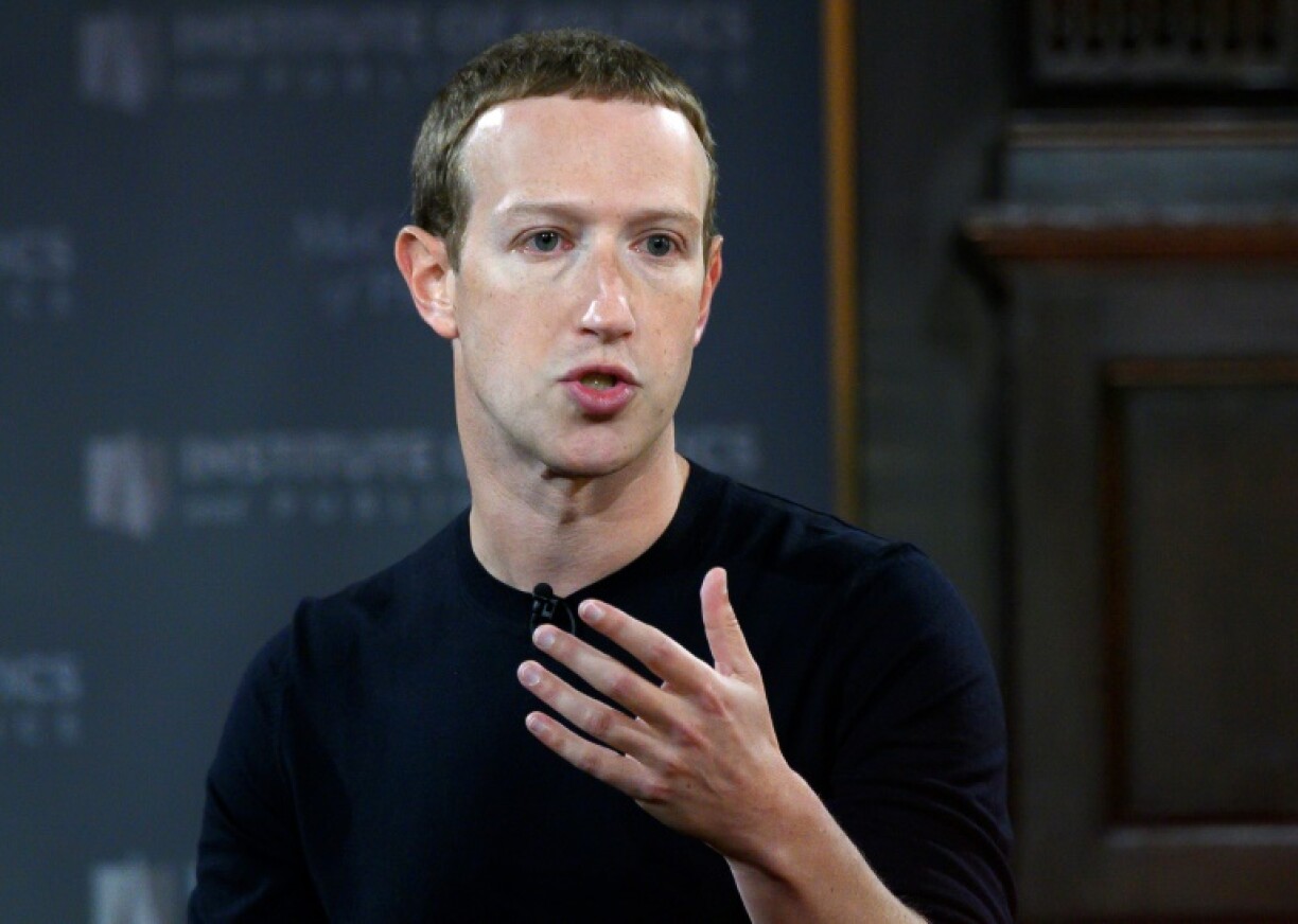 Mark Zuckerberg patron de Facebook lors d'une conférence à Washington DC, le 17 octobre 2019