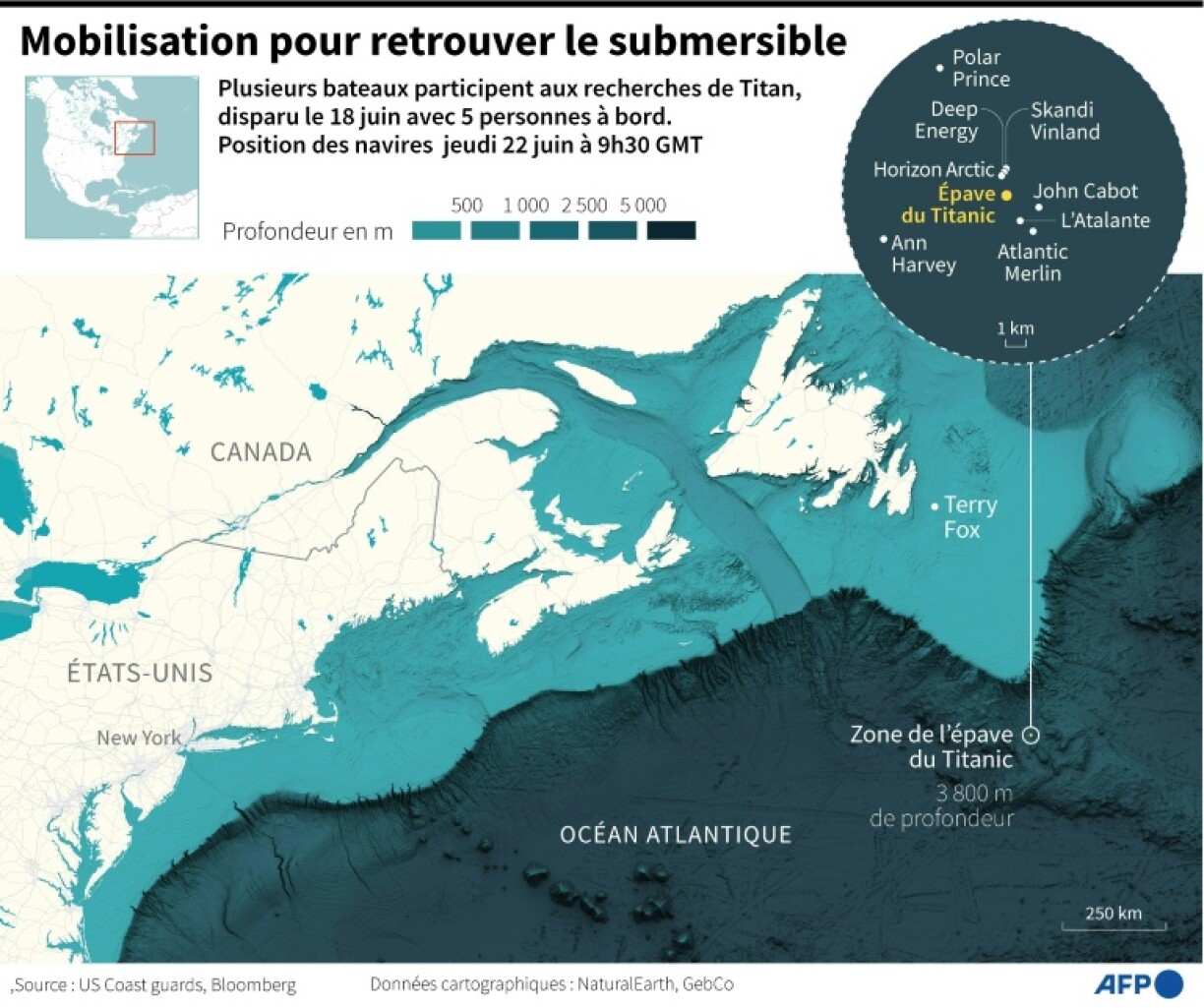 Mobilisation pour retrouver le submersible Titan