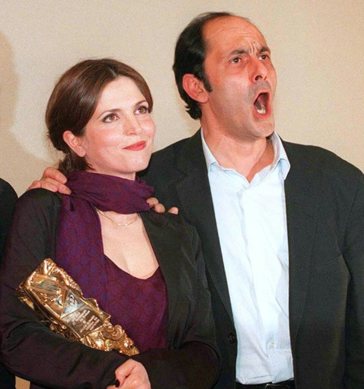 Agnès Jaoui et Jean-Pierre Bacri reçoivent le César du meilleur scénairo pour le film