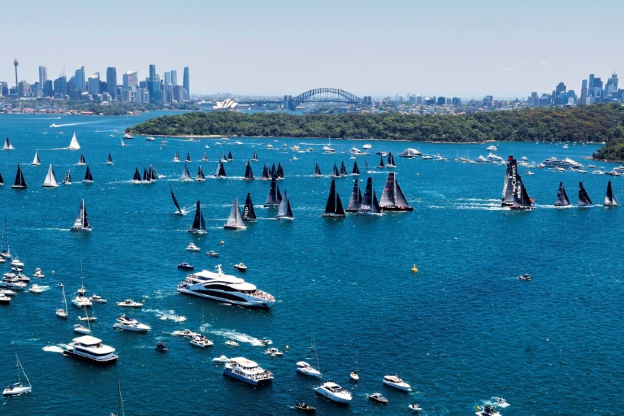 The fleet set off from Sydney Harbour on Boxing Day in fine conditions