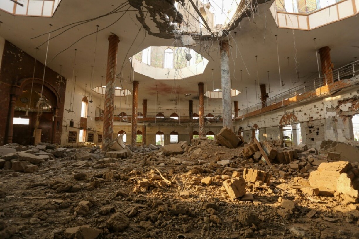 An Islamic seminary in Ahmedpur Sharqia in Pakistan's Punjab province after being struck by an Indian missile