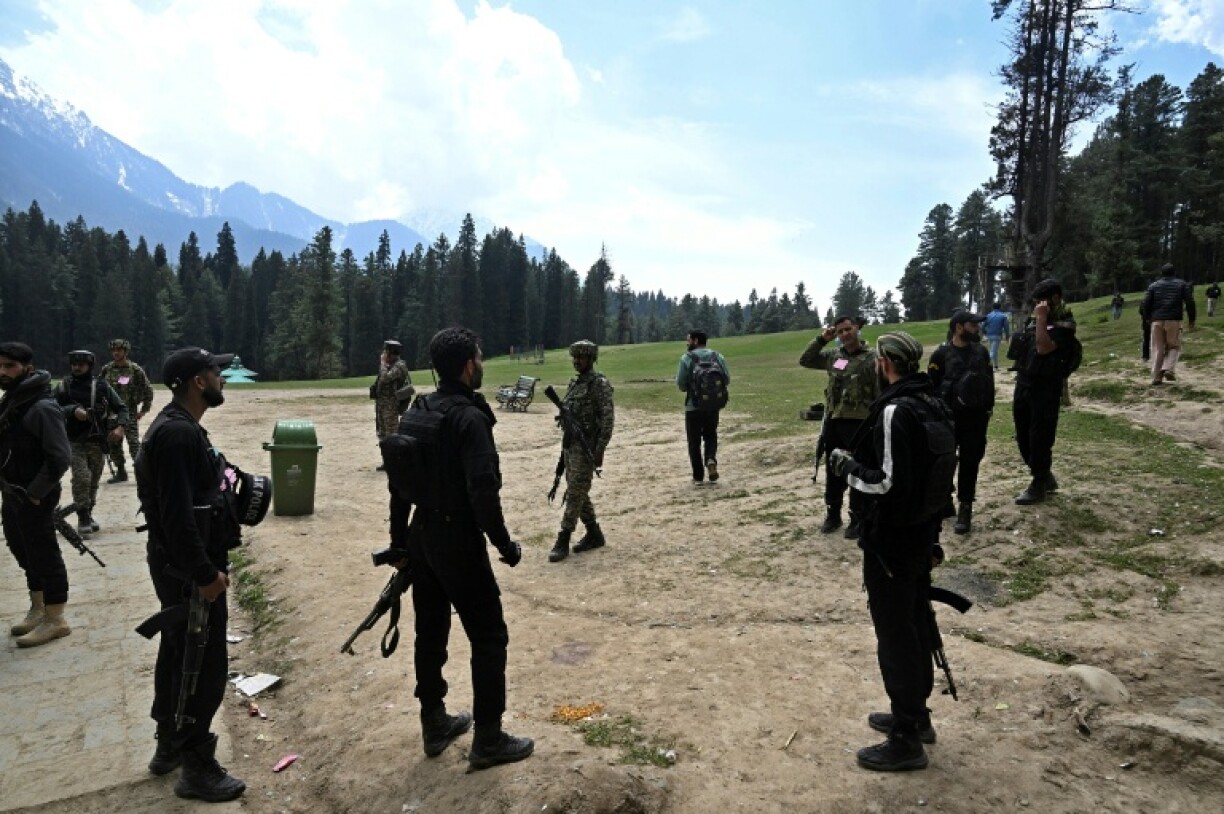 Indian troops on Wednesday guarded the site of the attack where gunmen in Kashmir killed 26 people
