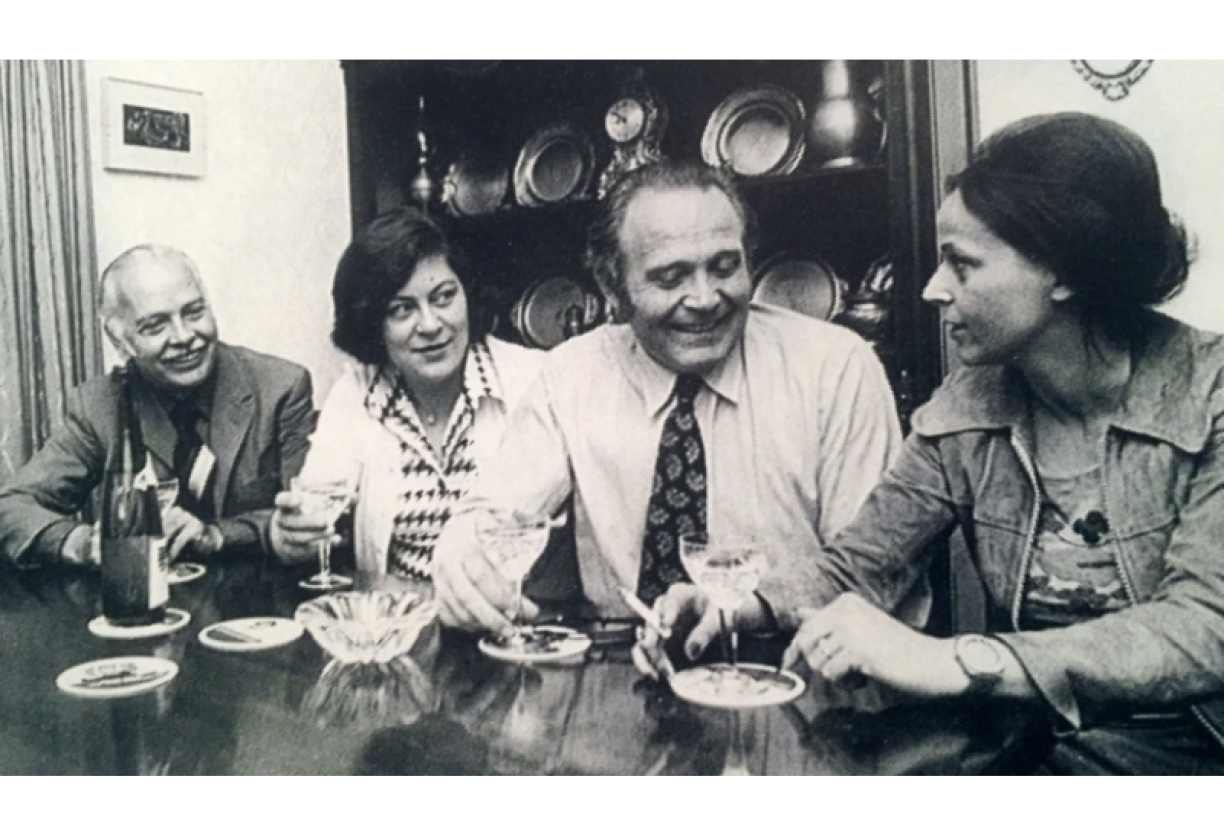 D'Equipe vum Staminet: Léon Blasen, Micky Bintz-Erpelding, Pir Kremer, Tilly Jung