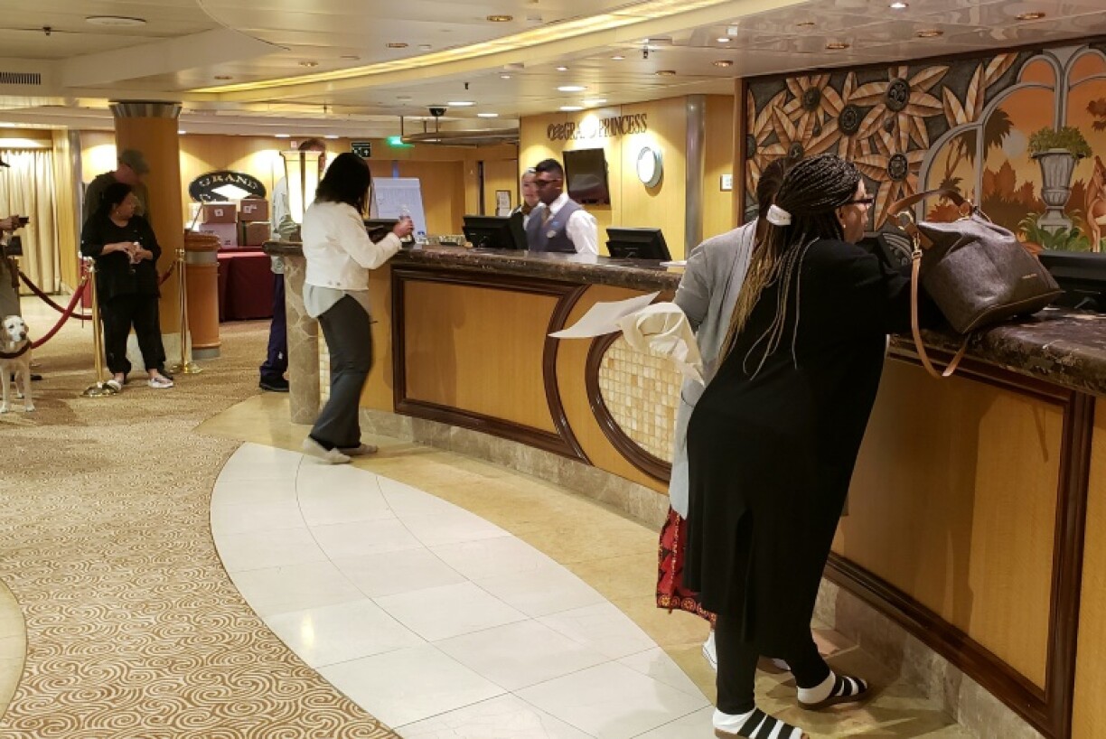 Une photo prise à bord du paquebot de croisière Grand Princess le 5 mars, peu avant que les passagers aient reçu pour instruction de rester dans leurs cabines
