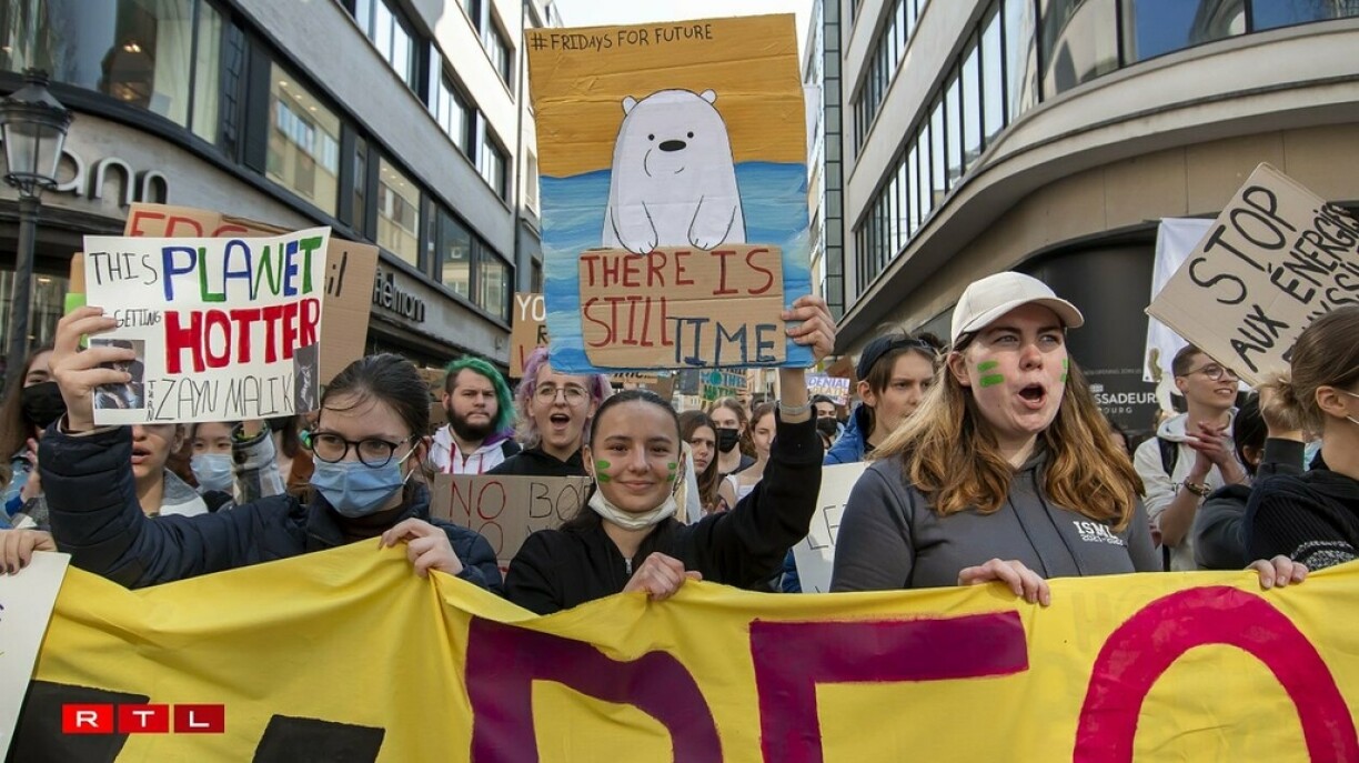 Une photo prise lors de la manifestation de