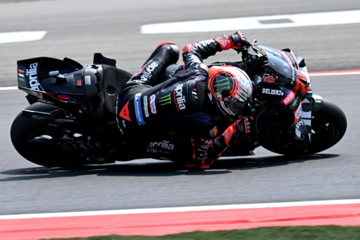 Aprilia Racing rider Marco Bezzecchi of Italy during the qualifying session