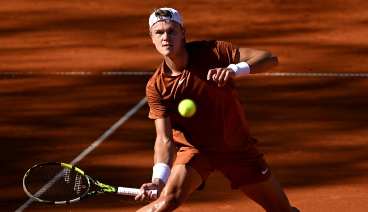 Le Danois Holger Rune en quart de finale du tournoi de Munich le 21 avril 2023 à Munich
