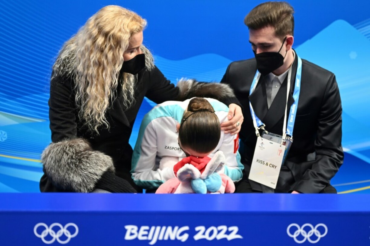 la Russe Kamila Valieva après son programme libre le 17 février 2022 à Pékin
