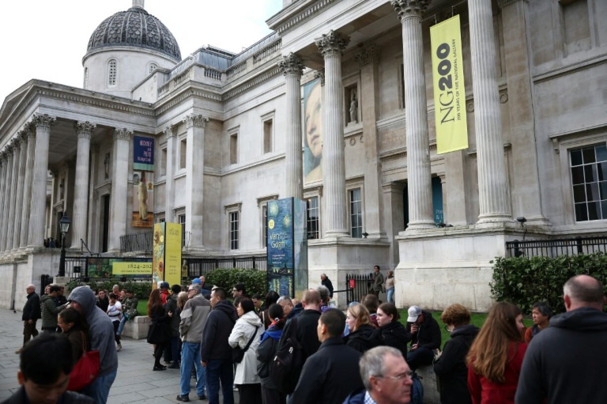 London's National Gallery in Trafalgar Square houses paintings in the Western European tradition from the 13th to the 19th centuries
