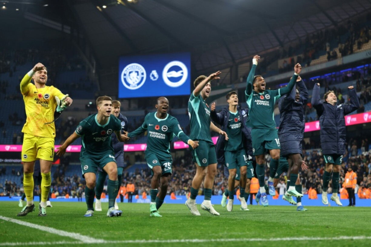 Brighton beat Manchester City away for the first time in the club's history
