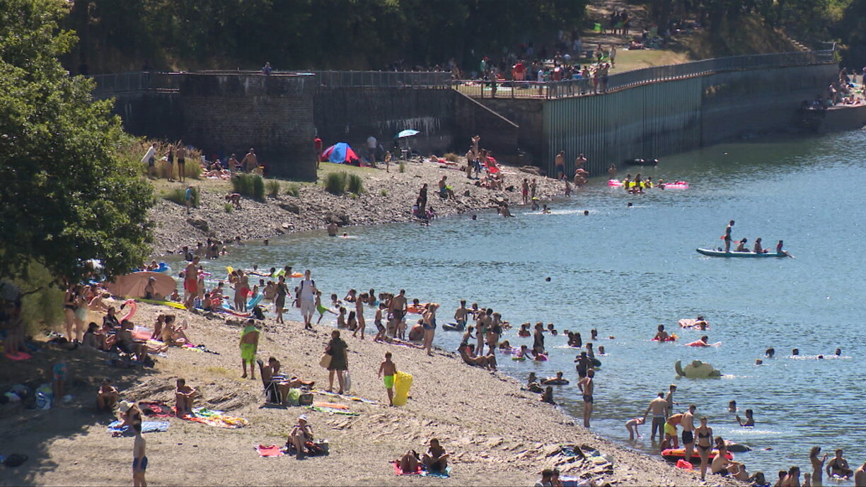 Le lac de la Haute-Sûre avait attiré de nombreux baigneurs l'été dernier.