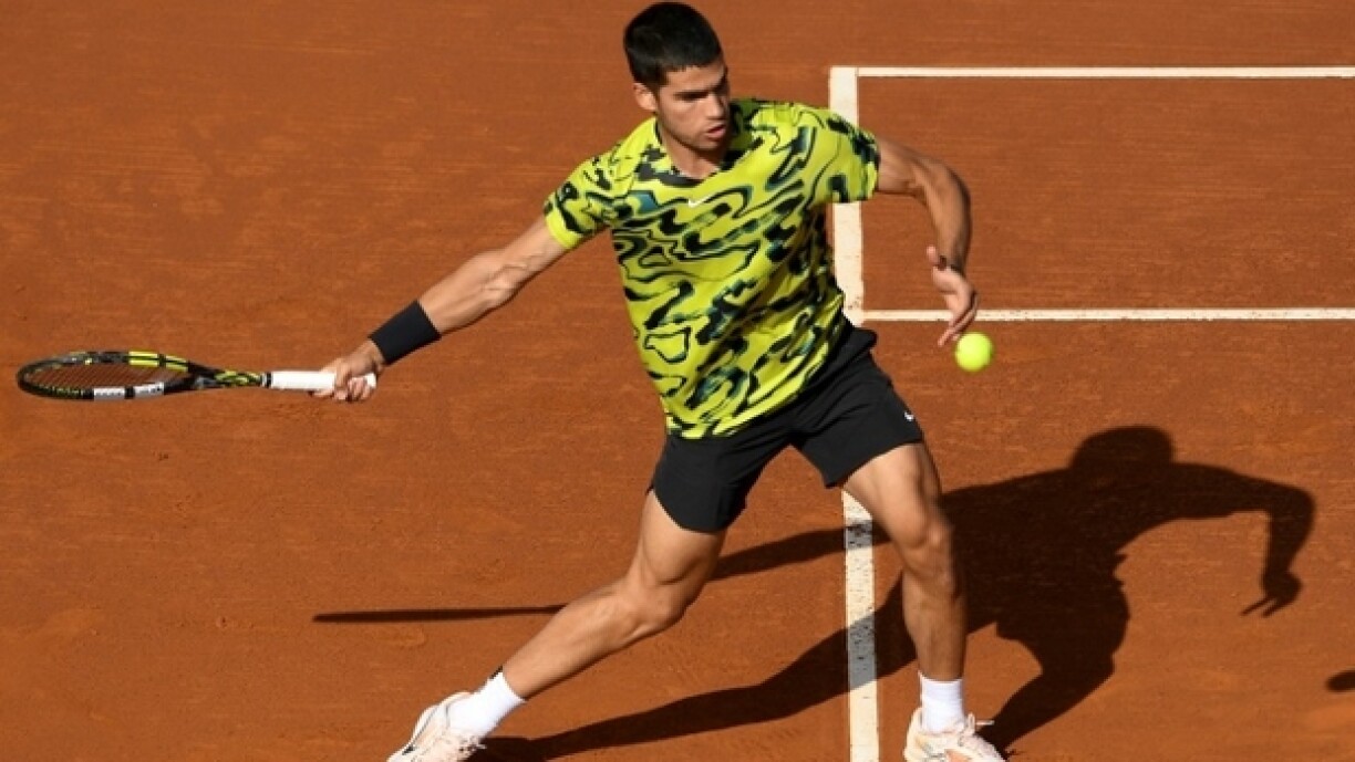 Carlos Alcaraz contre Nuno Borges à Barcelone, le 18 avril 2023