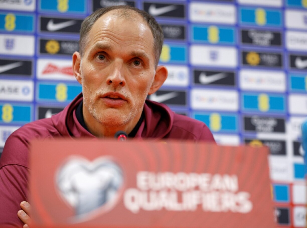 England manager Thomas Tuchel speaks during a press conference on the eve of his team's World Cup qualifier against Albania