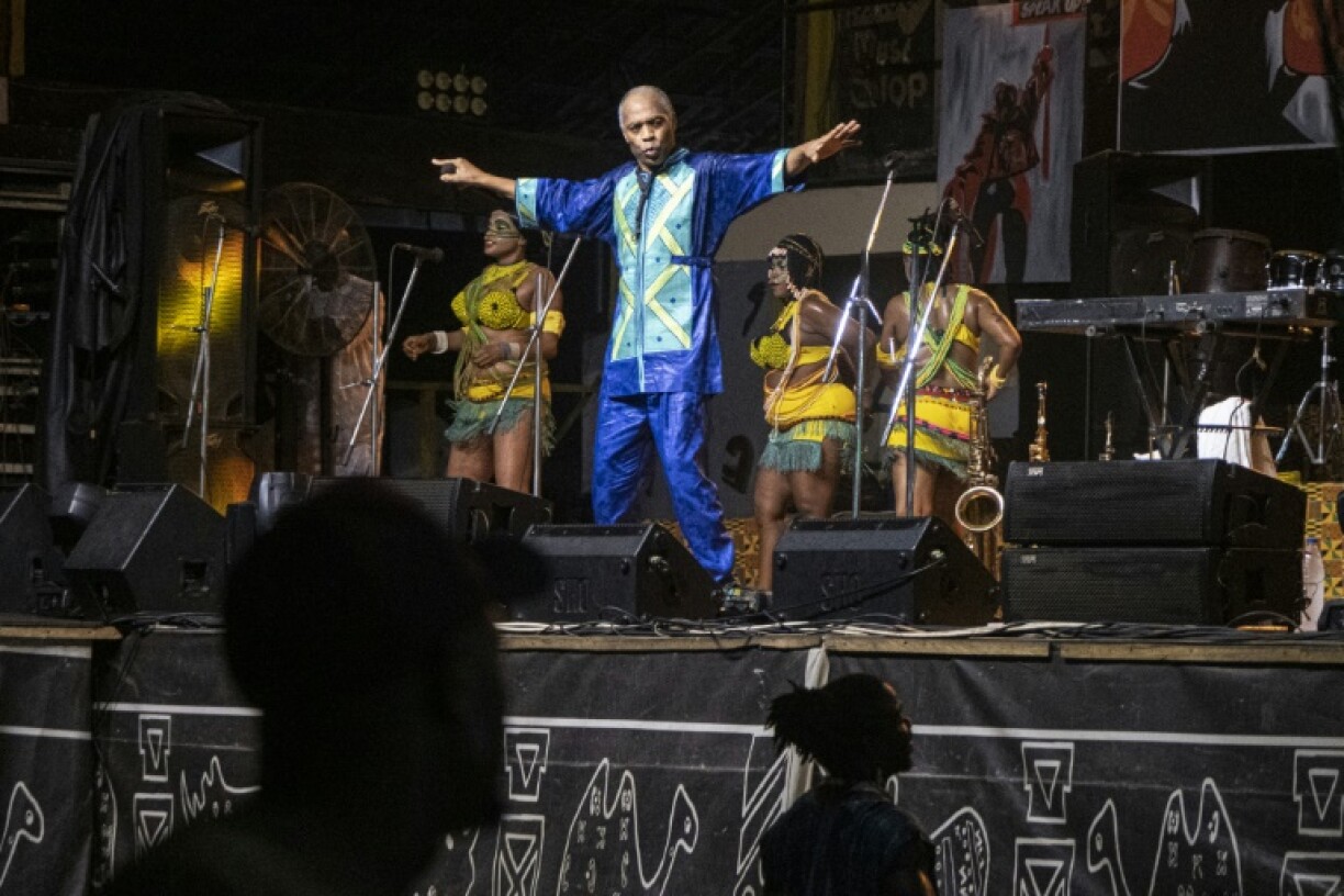Femi Kuti performs at the New Afrika Shrine in Ikeja, Lagos