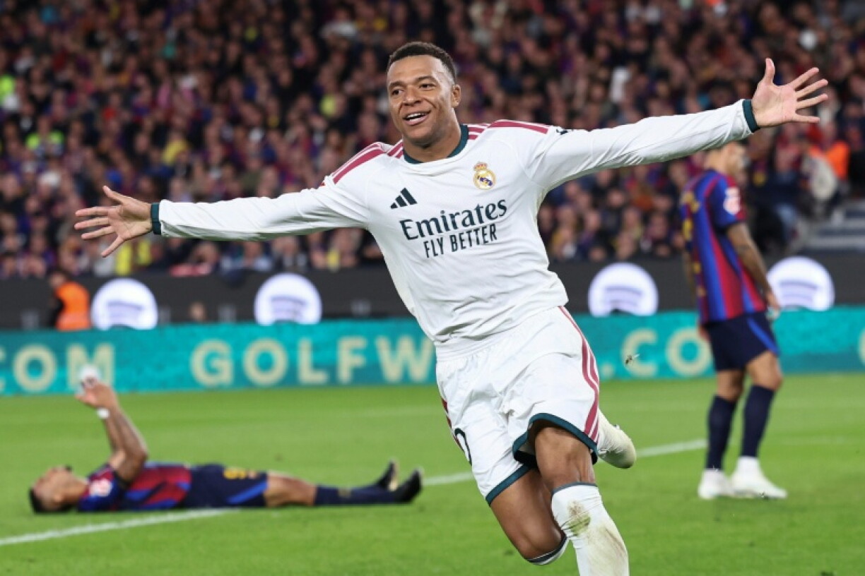 Kylian Mbappe scored twice as Real Madrid beat Barcelona 2-1 in the Clasico on Sunday