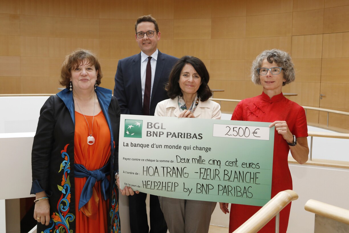 de gauche à droite : Béatrice Belorgey, Présidente du Comité exécutif de BGL BNP Paribas et Responsable des Entités du Groupe BNP Paribas au Luxembourg Yves Nosbusch, membre du Comité exécutif de BGL BNP Paribas