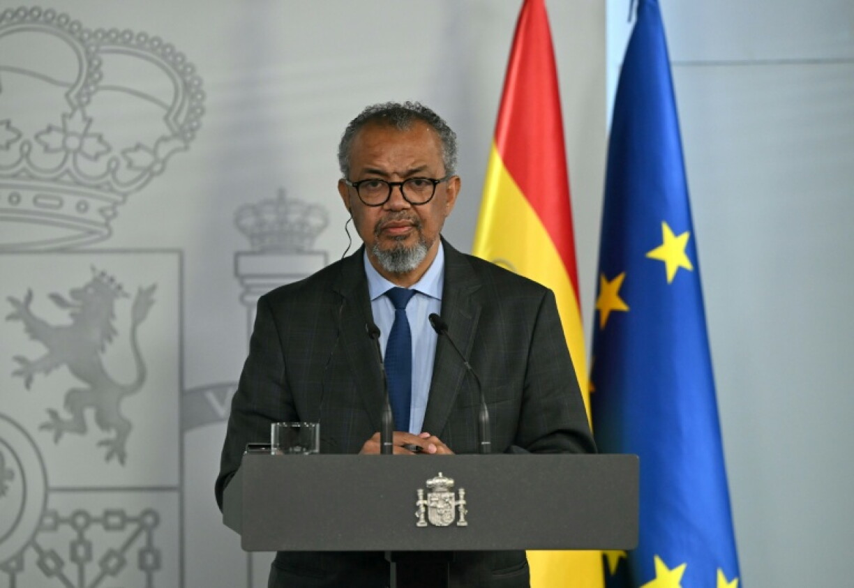 Le directeur général de l'OMS Tedros Adhanom Ghebreyesus à Madrid en Espagne le 12 mai 2026