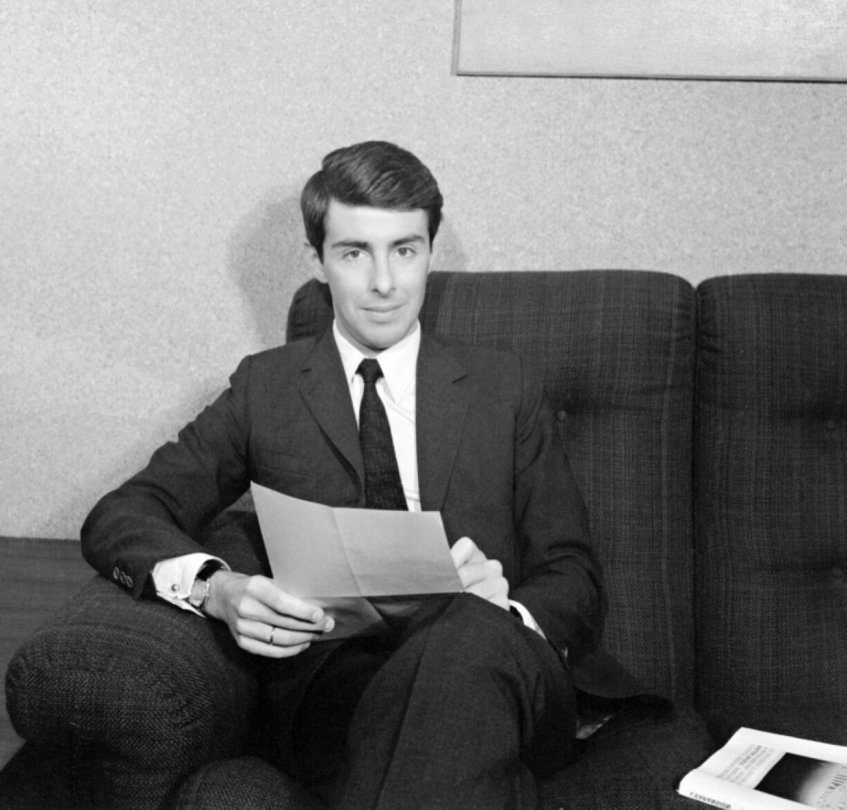 Le journaliste Jean-Louis Servan-Schreiber, en novembre 1968 à Paris