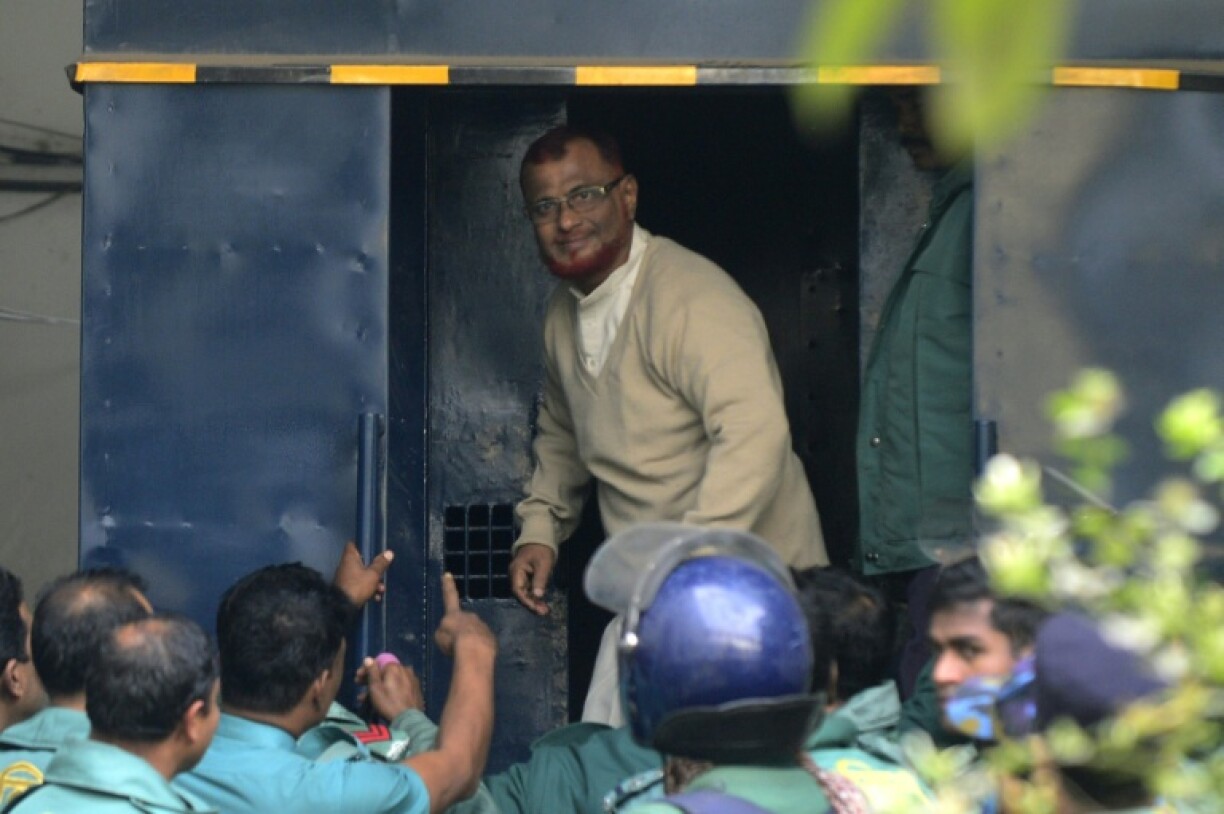 Bangladesh's senior Jamaat-e-Islami leader A.T.M. Azharul Islam was acquitted on Tuesday -- this photograph was taken in 2014 following the verdict for his now-overturned death sentence